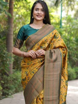 Woven design zari kanjeevaram saree 1