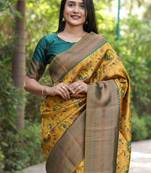 Woven design zari kanjeevaram saree
