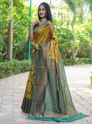 Woven design zari kanjeevaram saree 3