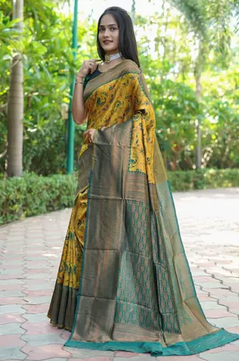 Woven design zari kanjeevaram saree