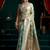 Sea green soft banarasi satin silk with gold zari saree with blouse piece