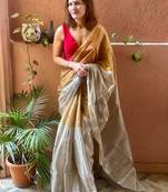 Solid saree