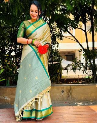 Woven design zari kanjeevaram saree 2
