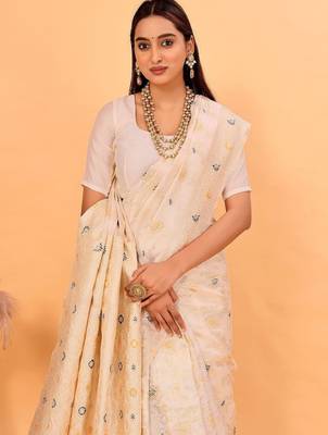 Floral woven design zari silk cotton kanjeevaram saree 2
