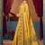Mustard cotton blend warli work saree with unstitched blouse