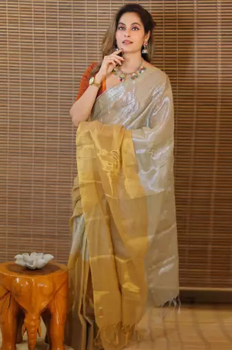 Tissue designer kasavu saree