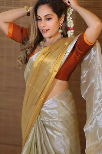 Tissue designer kasavu saree