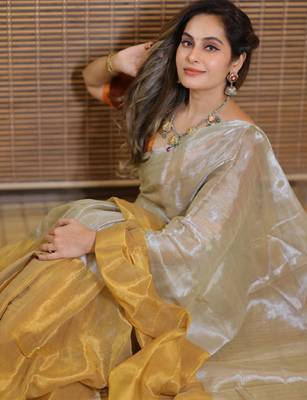 Tissue designer kasavu saree 4
