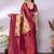 Ethnic motifs woven design zari kanjeevaram saree