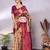 Ethnic motifs woven design zari kanjeevaram saree
