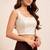 White rayon embroidered with sequin non padded blouse with lining