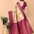 Ethnic motifs woven design kanjeevaram saree