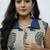 White cotton sanganeri printed non padded blouse