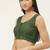 Green cotton ajrak printed non padded blouse