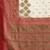 Cream-coloured & maroon printed kasavu saree