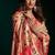 Cream soft tissue silk blend paithani style saree with blouse piece