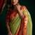 Light green soft tissue silk blend paithani style saree with blouse piece