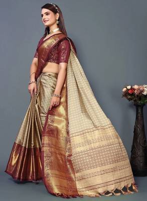 woven design zari mysore silk saree 2