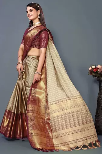 woven design zari mysore silk saree