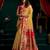 Yellow soft tissue silk blend paithani style saree with blouse piece