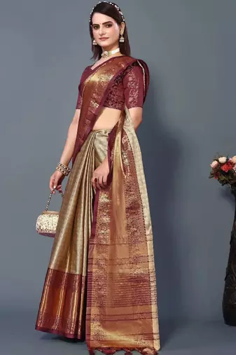 woven design zari mysore silk saree