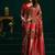 Dark brown soft banarasi silk blend zari weaving saree with blouse piece