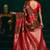 Dark brown soft banarasi silk blend zari weaving saree with blouse piece