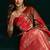 Dark brown soft banarasi silk blend zari weaving saree with blouse piece