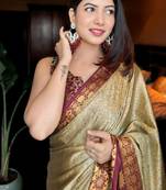 Woven design zari mysore silk saree