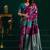 Purple soft banarasi silk blend zari weaving saree with blouse piece