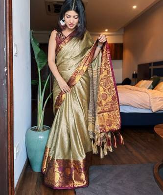 Woven design zari mysore silk saree 2