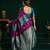 Purple soft banarasi silk blend zari weaving saree with blouse piece