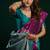 Purple soft banarasi silk blend zari weaving saree with blouse piece