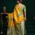 Mustard soft banarasi silk blend zari weaving saree with blouse piece