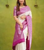 Woven design zari banarasi saree