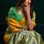 Mustard soft banarasi silk blend zari weaving saree with blouse piece
