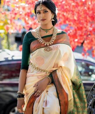 Woven design zari art silk kanjeevaram saree 2