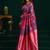 Violet soft banarasi silk blend zari weaving saree with blouse piece