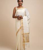 Zari cotton kasavu saree