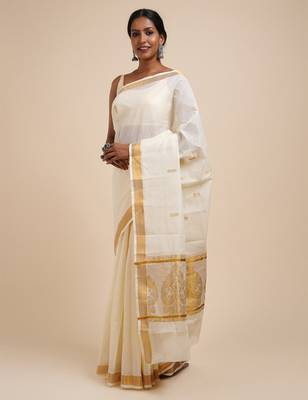 Zari cotton kasavu saree 2