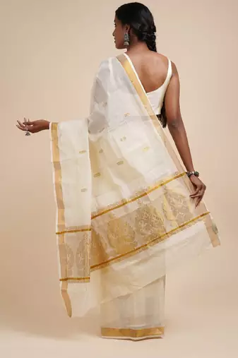 Zari cotton kasavu saree