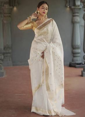 Woven design zari kanjeevaram saree 1