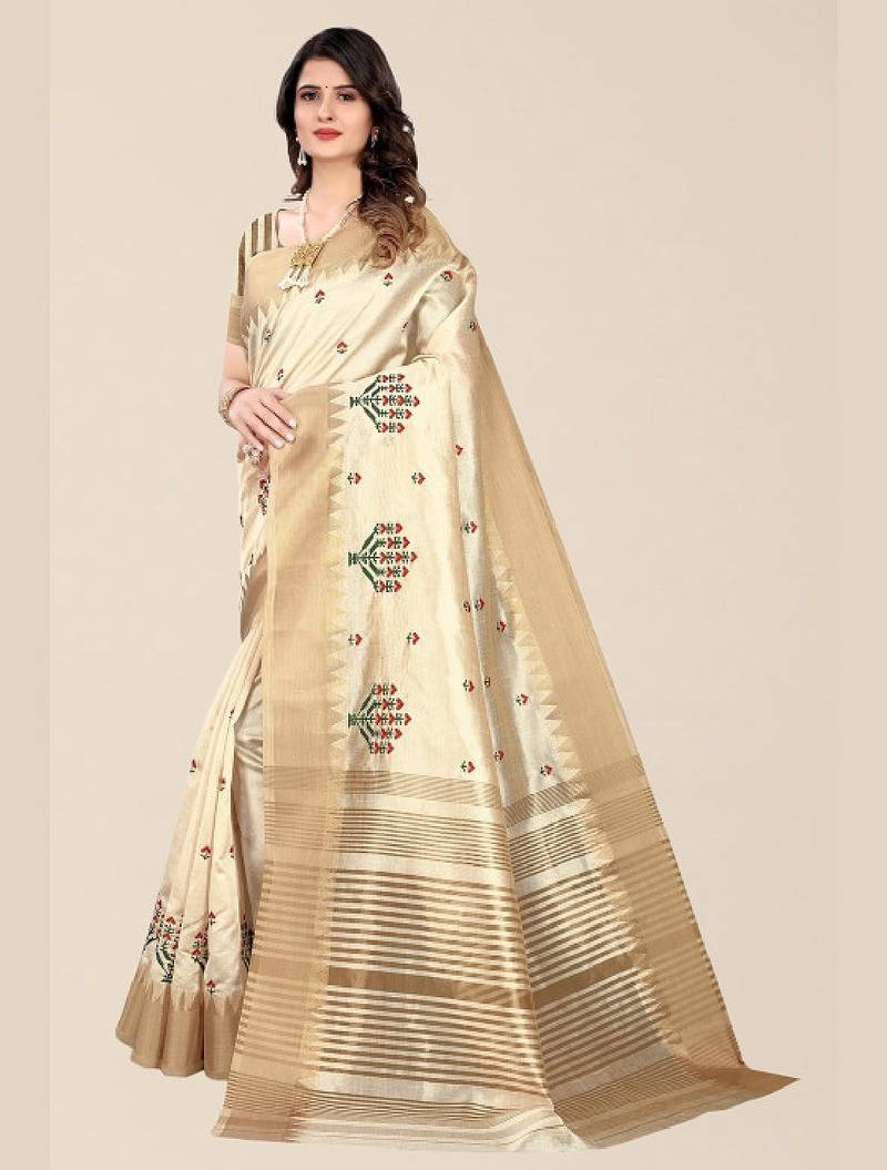 floral zari silk cotton mysore silk saree