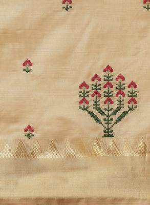 floral zari silk cotton mysore silk saree 4