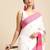 White & pink geometric design pure cotton taant saree