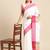 White & pink geometric design pure cotton taant saree