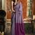 Lavender cotton blend saree with contrast pallu & unstiched blouse piece