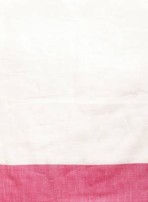 White & pink geometric design pure cotton taant saree 4