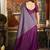 Lavender cotton blend saree with contrast pallu & unstiched blouse piece
