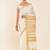 Off white ethnic motif woven design zari pure cotton kasavu saree